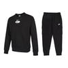 As M Nsw Sl Bb Crew Logo Printed Casual Sports Флисовая круглая горловина с длинным рукавом Толстовка Спортивные штаны Повседневный спортивный комплект DM5461-010+CD3130-010