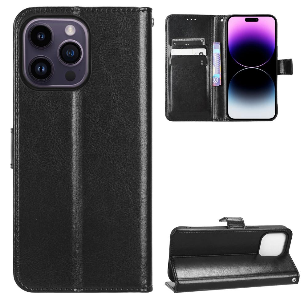 Кошелек-чехол для iPhone 15 Pro с подставкой и слотами для карт – Ударопрочный, пылезащитный, деловой, сверхпрочный, откидная кожаная обложка