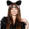 2 шт., женский, для девочек, макияж с колокольчиками, карнавальный ободок для волос, косплей, головной убор, кошачьи ушки, ожерелье