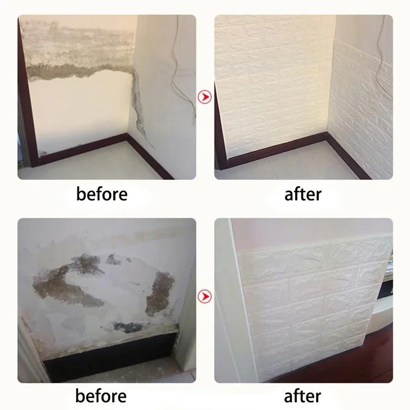 100cmx70cm Brick Foam Panels 3D Wall Stickers Self-adhesive DIY Embossed Stone Wallpaper Home Decor Living Room Kitchen Decor