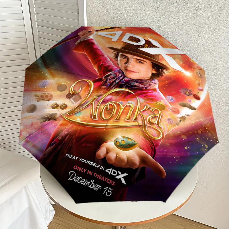 1pc Timothée Chalamet 4DX Automatic Open/Close Umbrella Compact Folding Umbrella with 8-Rib Shaft lightweight esign, for Women/Men1166A