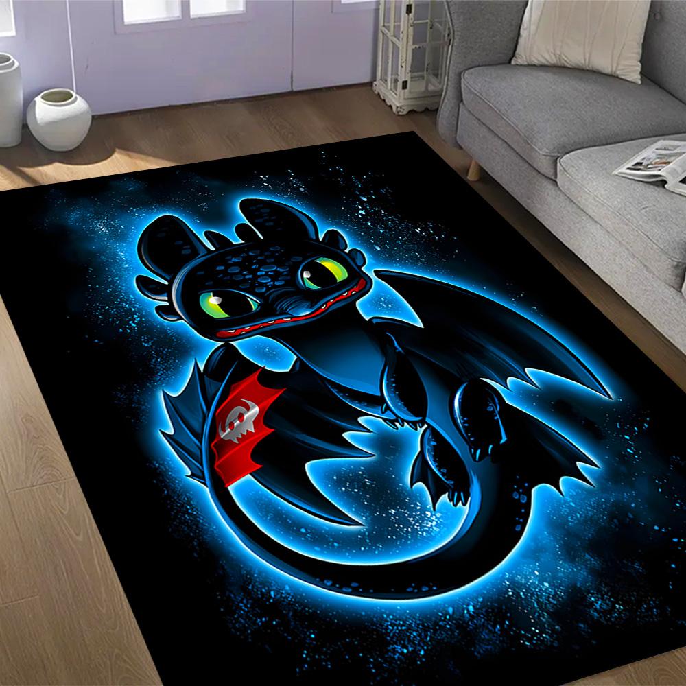 Dragons And Heroes Adventure Themed Anti-Slip Rugs - Polyester Home Decor, Suitable for Bedrooms, Living Rooms, Doorways, Studios, and Decorations