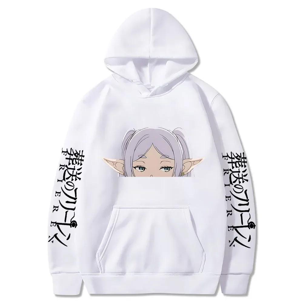 Худи Frieren Beyond Journey's End Женское Мужское Унисекс С Длинным Рукавом Теплое Уличное Осень Зима Харадзюку Толстовки