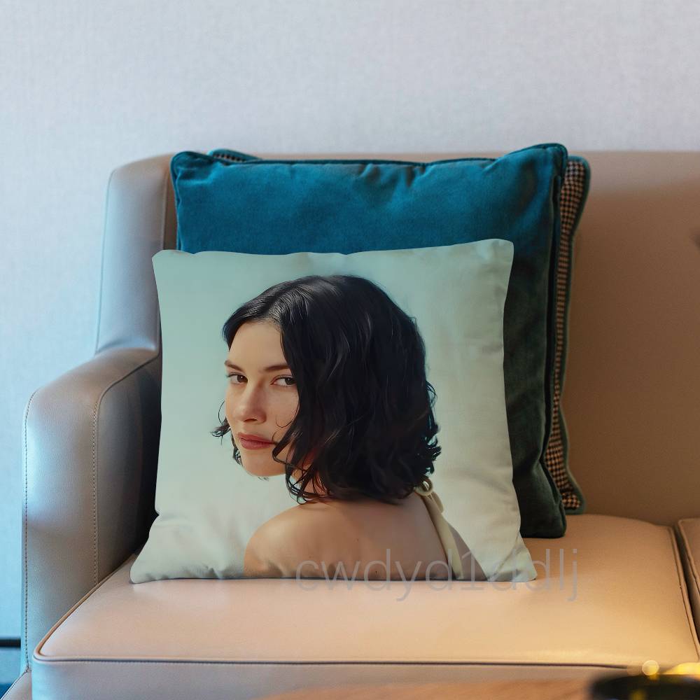 GGracie Abrams The Secret of Us Pillow Case Short Plush Sofa Decorative Gift Home Doublesided Printing Cushio