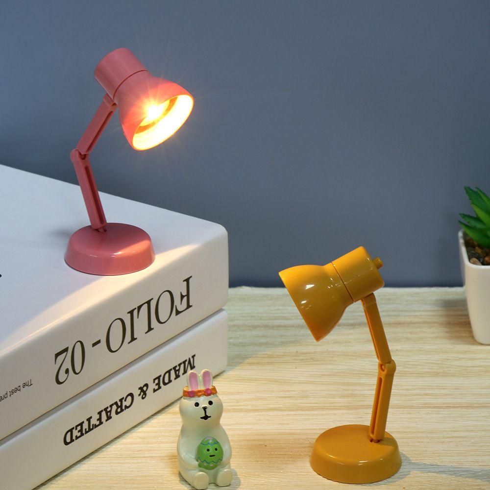 360° Rotating LED Lamp Mini Reading Lighting Doll Accessories Dollhouse Table Light Toy Furniture