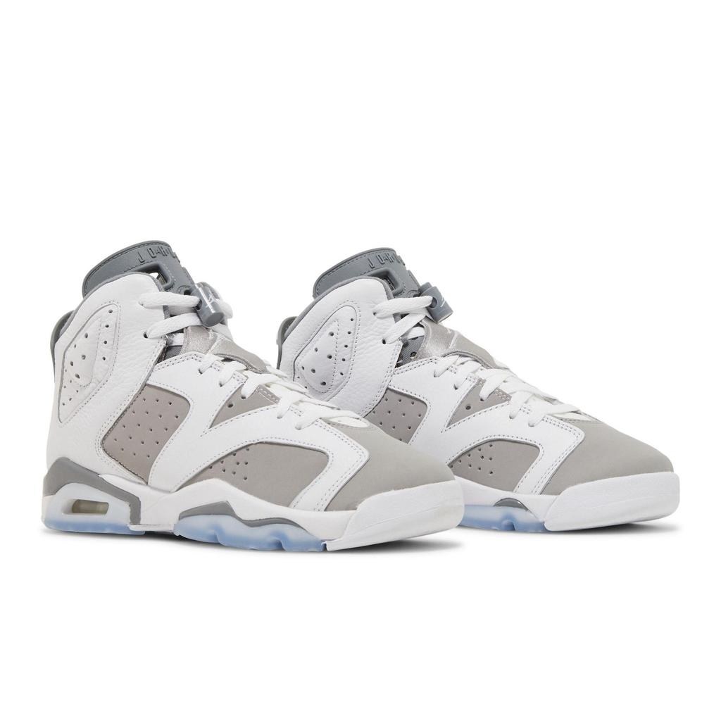 Air Jordan 6 Retro Grade School 'Cool Grey' (Unisex) White / Medium Grey / Cool Grey Kids' Basketball Shoes 384665 100