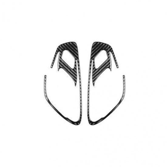 For Chevrolet Camaro 2016-24 Carbon Fiber Inner Door Handle Frame Cover Trim 2X