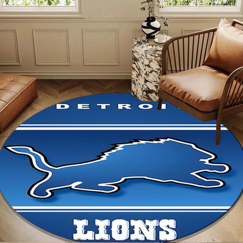 Detroit Team Spirit Round mat, Anti-slip Circle Carpet Chair rug For livingroom,Bedroom, doormat home decor Gift Christmas Gifts
