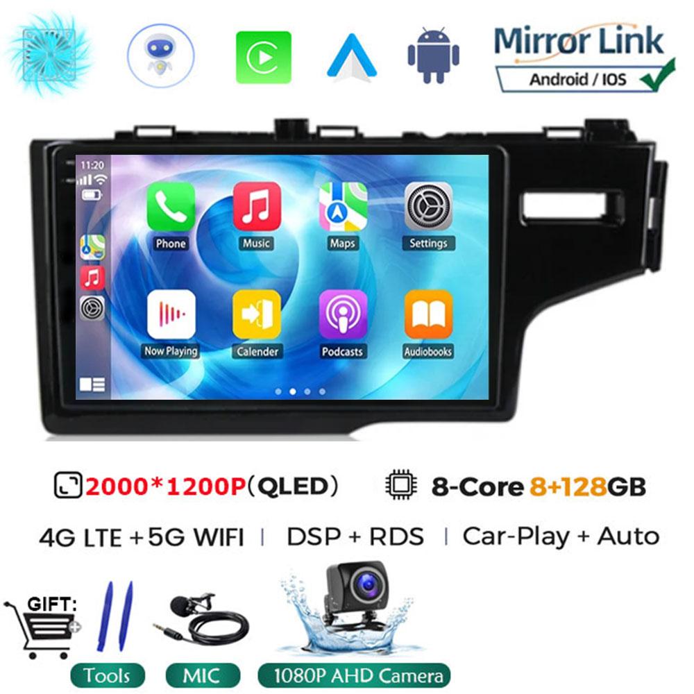 9'' Android 14 автомобильное радио для Honda Fit Jazz 2013 2014 2016 2018 GPS навигация стерео мультимедиа видеоплеер экран головное устройство