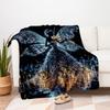 "Enchanted Fairy Violinist Wall Art Print"Blanket Flannel Throw Blanket for Sofa, Bed, Travel, Camping, Office, Couch, Chair, And Bed Gift f
