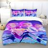 K-Pop Bedding Set Demon Hunters Themed Colorful Print Polyester Student Dormitory Bed Sheet Duvet Cover Kid Gift Home Textile