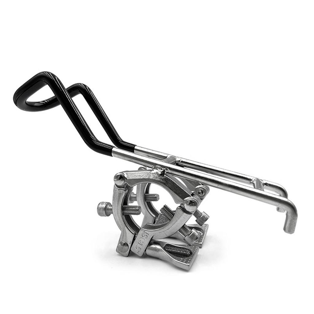 Stainless Steel Fishing Pole Stand Bracket Fishing Marine Accessories Tool Fit for Rail Boat Fishing Rod Holder Bracket