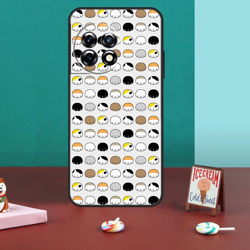Cute Funny Cats Paws Pattern Case For OnePlus 13T 10T 8T 10R 12R 13R 15 13 12 11 10 9 Nord 5 CE 2 3 4 Lite N20 N30 Cover