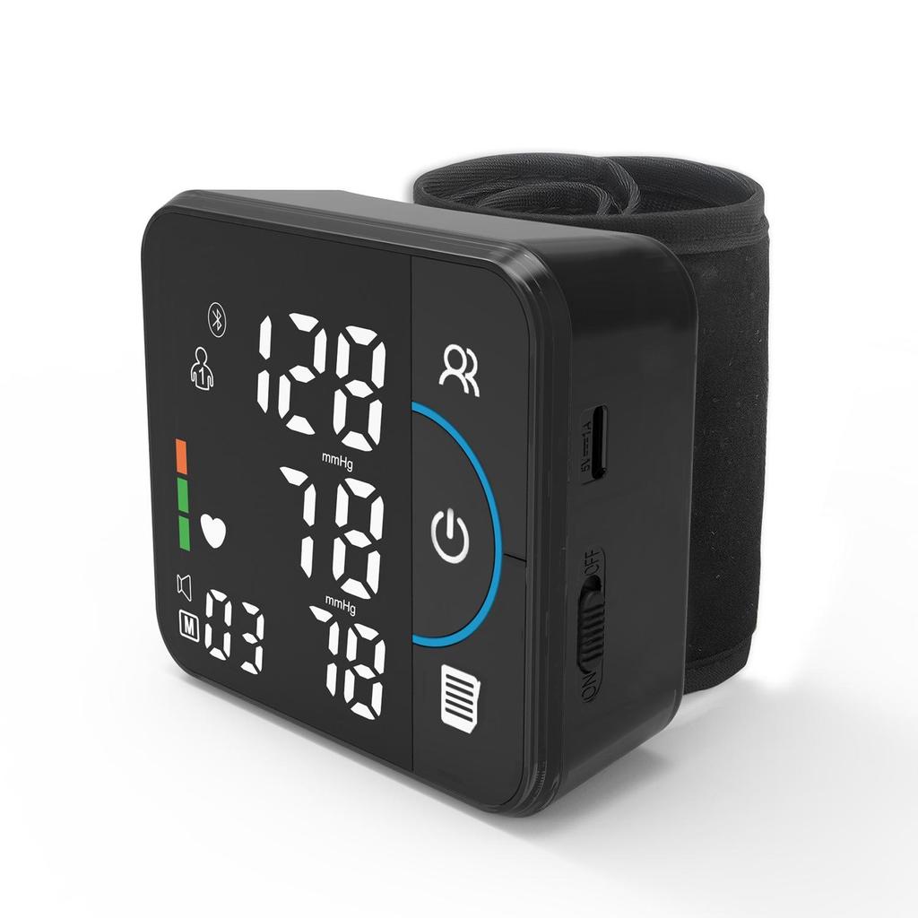 ALESHON IoT Bluetooth/WiFi GPRS Светодиодный наручный монитор артериального давления с литиевой батареей
