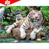 Diamond Painting Tiger And Son Rhinestone Mosaic Diamond Embroidery Cross Stitch Resin Home Decor