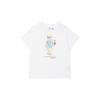 Polo Ss22 Медведь Мультфильм Принт Трикотажная Футболка Женская Футболка с Круглым Вырезом и Коротким Рукавом Белая WMPOKNINCU20402-100