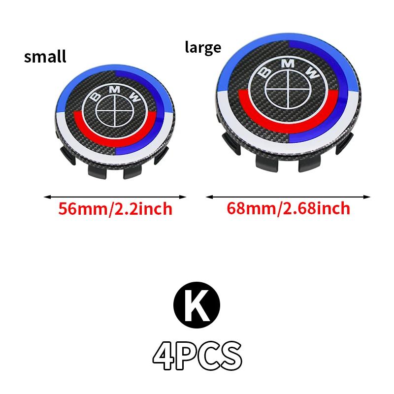 4Pcs/Set 56MM/68MM wheel hub center cap For BMW M X1F48 F13 G16 F33 E24 G23 G30 E70 F91 E92 F11 G80 X6E71 E86 F10 G60 G22 E46 bwlk60