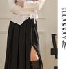 Simple Commuter Long Pleated Skirt