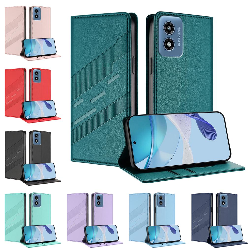 Магнитный кожаный чехол-книжка для Moto G Pure Play Power Stylus 4G 5G 2021 2022 2023 2024 2025 Чехол для телефона | Классический дизайн