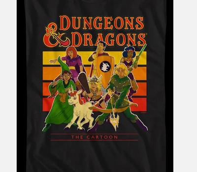 Мультяшная черная футболка Dungeons Dragons Унисекс Все размеры