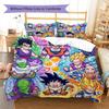 Dragon Ball Goku Pattern Bedding Quilt Set Quilt Cover Pillowcase Home Decoration Birthday Gift (1 * duvet cover + 2 * pillowcase, without core)
