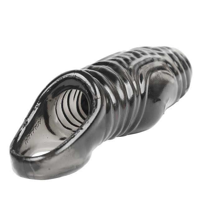 Reusable Penis Sleeve Glans Penis Enlarger Extender Delay Ejaculation Cock Ring Sex Toys for Men Couples