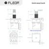 FLEOR 2 шт. A250k + 2 шт. B250k Push-Push Потенциометры для гитары, Короткий медный разрезной вал, Потенциометр громкости/тона для гитары, 18 шлицов