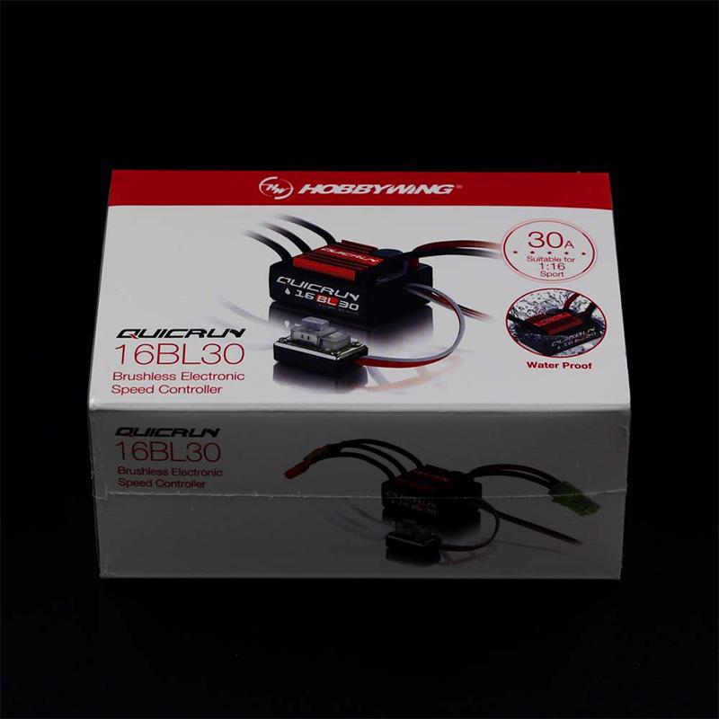 Оригинальный бесщеточный регулятор скорости Hobbywing QuicRun 16BL30 30A для 1/16 дорожного/внедорожного/багги/монстрового радиоуправляемого автомобиля