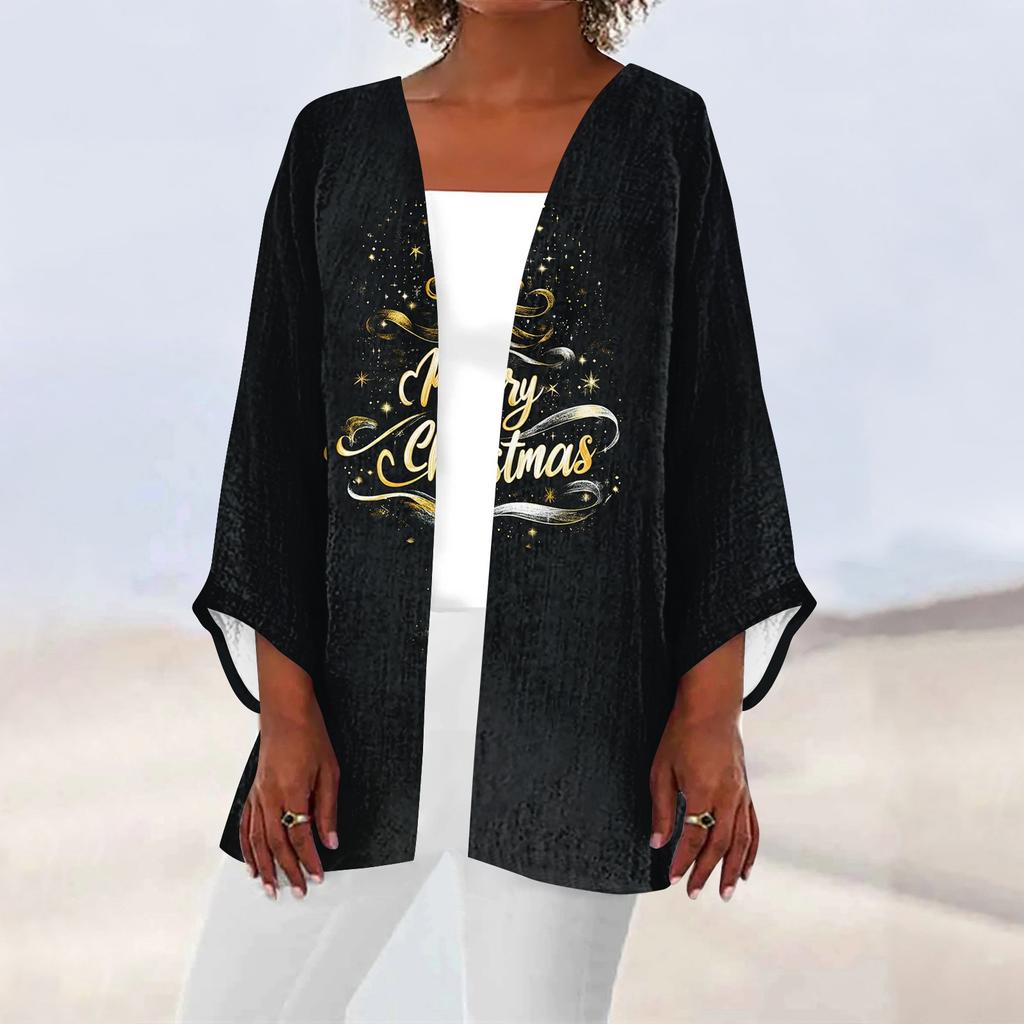 Женская повседневная модная легкая куртка средней длины с принтом, кардиган