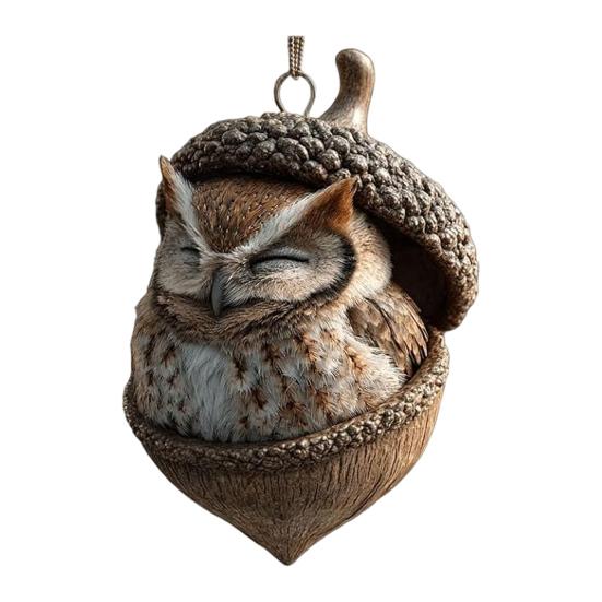 Лесные животные Желуди Украшения Акриловые Милые Рождественские елки Подвесные украшения Рустик