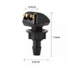 Car Front Windshield Washer Sprayer Nozzle Kit w/6.5ft Wash Hose Connector Black