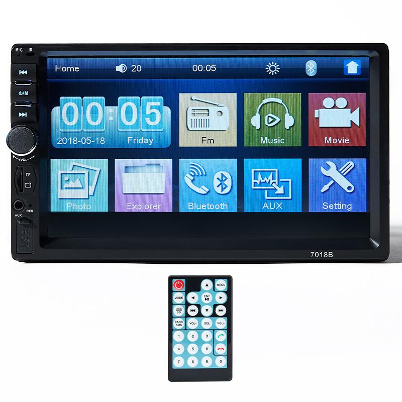 2 Din автомобильный радиоприемник 7 дюймов HD Автомагнитола Мультимедиа MP5 Плеер Стерео Bluetooth USB TF FM Toyota Honda или с камерой заднего вида