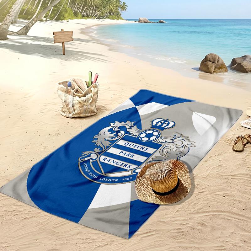 Queens Park Rangers Football Print Beach Towel, Large Soft Quick Dry Towel for Beach Camping Swimming