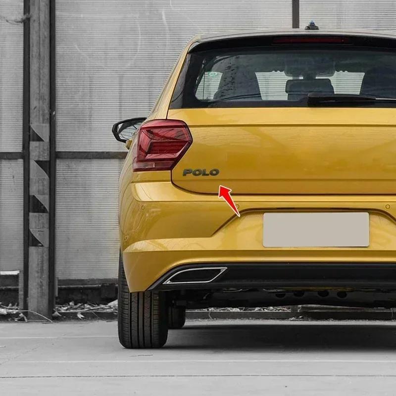 1pcs 3D ABS POLO car Letter Emblem Rear tail trunk Decals badge sticker Decal styling auto Accessories For Volkswagen VW POLO qb3