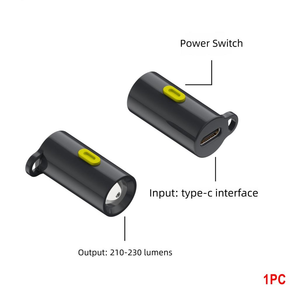 NEW 230 High Lumens Type-C Mini Flashlight Portable Plug and Play LED Flashlight with Lanyard USB C Emergency Lamp Mobile Phone