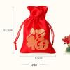 Christmas Flannel Gift Bag: Red Drawstring Bag for Candy, Peace Fruit, and Wedding Favors