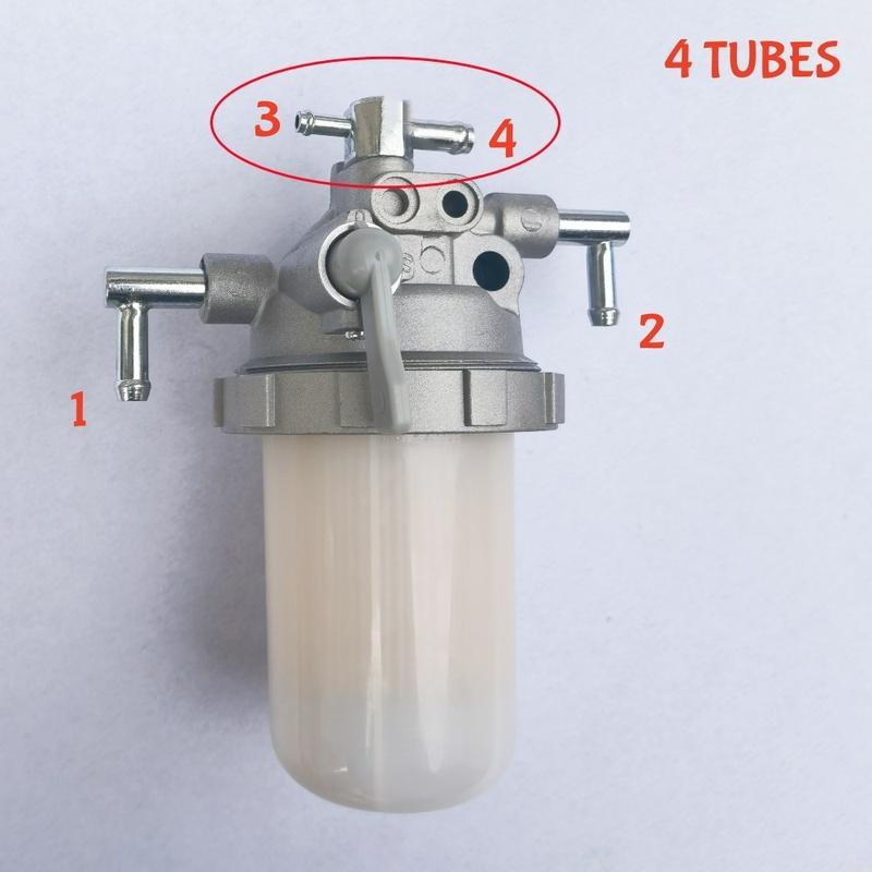 Fuel Filter 129612-55620 129100-55621 Fuel Water Separation Assembly 4/5 Tubes For Yanmar PC30/35 40/45 50/55