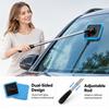 Магнитная щетка для чистки лобового стекла автомобиля, удалитель масляной пленки, очиститель грязи, удлиненная телескопическая ручка, инструмент для ухода за лобовым стеклом