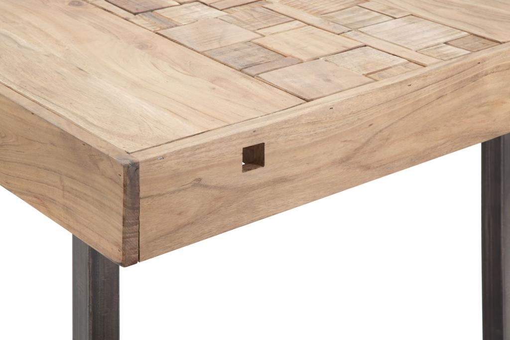 Dinner Table Mumbai expandable Cm 160x90x77-Total Lenght cm 240 (Acacia Nilotica)