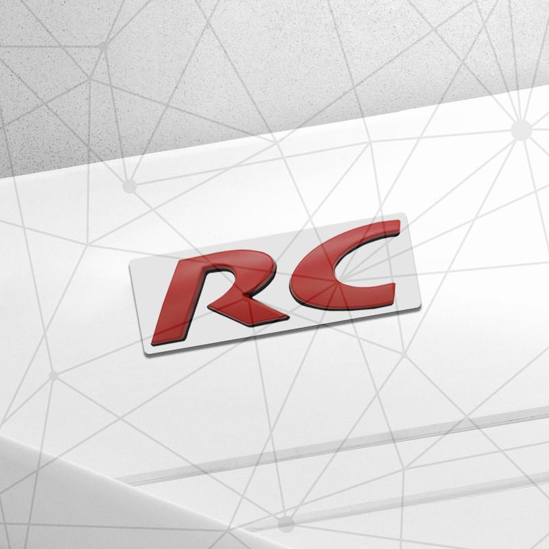 3D Auto Metal RC CC Badge Car Rear Trunk Emblem Sticker LOGO Decor For 208 206 308 307 107 407 2008 RCZ Racing Coupe Cabriolet
