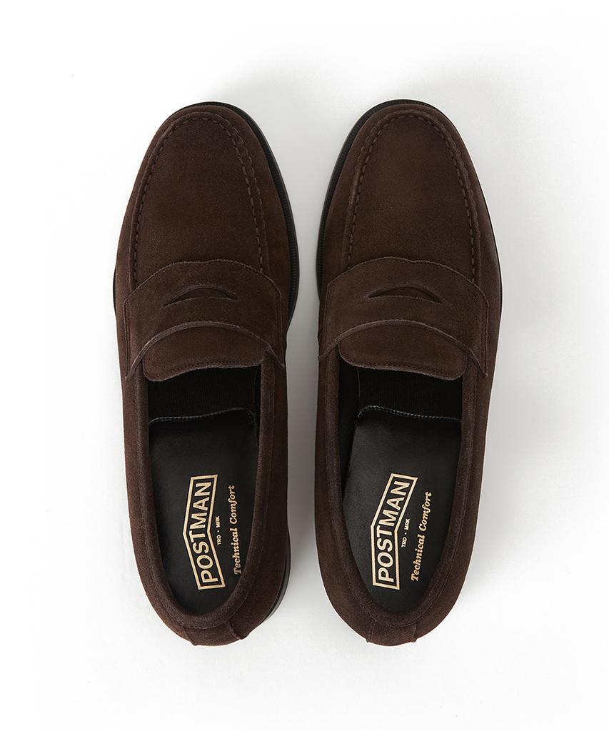 Postman Typewriter Suede Dark Brown