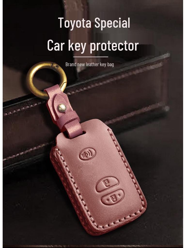 Чехол для ключа из натуральной кожи для Toyota Highlander и Land Cruiser (Старые модели)