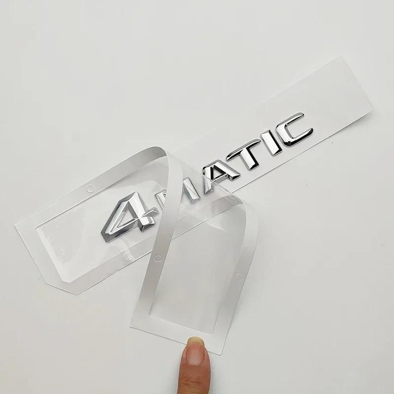 3d ABS Chrome Black 4 Matic Logo 4Matic Emblem Letters Nameplate Car Trunk Badge For Mercedes Benz 4matic Sticker Accessories