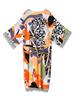 EDOLYNSA 2024 Multicolored Women Bikini Kimono Cardigans Boho Print Long Bathing Suit Cover Ups Swimwear Plus Size Loungewear with Self Belt Outfits