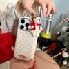 Корейский ins в горошек трехмерный рождественский медведь для iPhone 16 Apple 15 Pro Max/14 чехол для мобильного телефона 13 новые модели