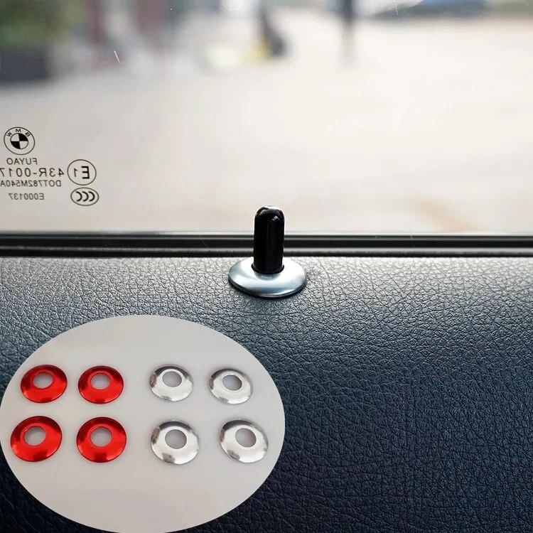 4Pcs/Set Car Door Lock Knob Grommet Ferrule Covers Trim For BMW Z3 E36 3 Series E90 F30 F31 320 328 335 Car Modified Decoration