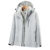 3-in-1 Fleece Lined Hooded Jacket Men Women Outdoor Hiking Camping Skiing 2111