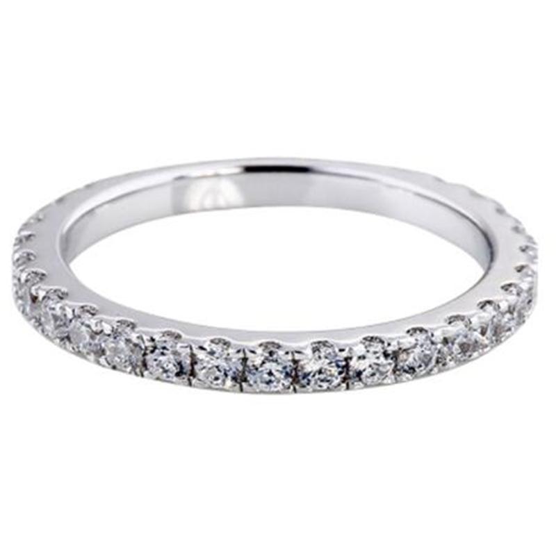 Fine Engagement Eternity Promise Ring AAAAA Zircon 925 Sterling Silver Statement Wedding Band Rings for women men Jewelry Gift