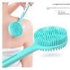 Silicone Double-Sided Bath Brush - Soft Long Handle for Comfortable Adult & Child Back Massage with Free Shipping