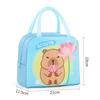 Cartoon Capybara Lunch Bag Insulated Food Container Portable Thermal Bento Box Bag Multifunctional Kids School Picnic Food Pouch